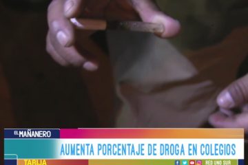 AUMENTA PORCENTAJE DE DROGA EN COLEGIOS