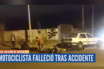 MOTOCICLISTA FALLECIÓ TRAS ACCIDENTE