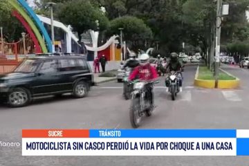 MOTOCICLISTA SIN CASCO PERDIÓ LA VIDA POR CHOQUE A UNA CASA 
