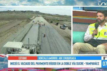 INICIÓ EL VACIADO DEL PAVIMENTO RÍGIDO EN LA DOBLE VÍA SUCRE – YAMPARAÉZ