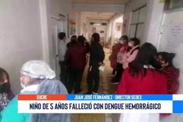 NIÑO DE 65 AÑOS FALLECIÓ CON DENGUE HEMORRÁGICO