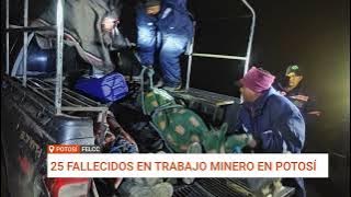 NUEVA TRAGEDIA MINERA EN POTOSÍ: 25 FALLECIDOS EN LO QUE VA DEL AÑO EN EL SECTOR MINERO